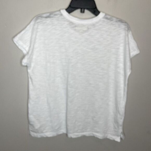 MADEWELL Tee Women Small Dolman-Sleeve White Slub Cotton Crewneck T-Shirt NP760 - Picture 8 of 14